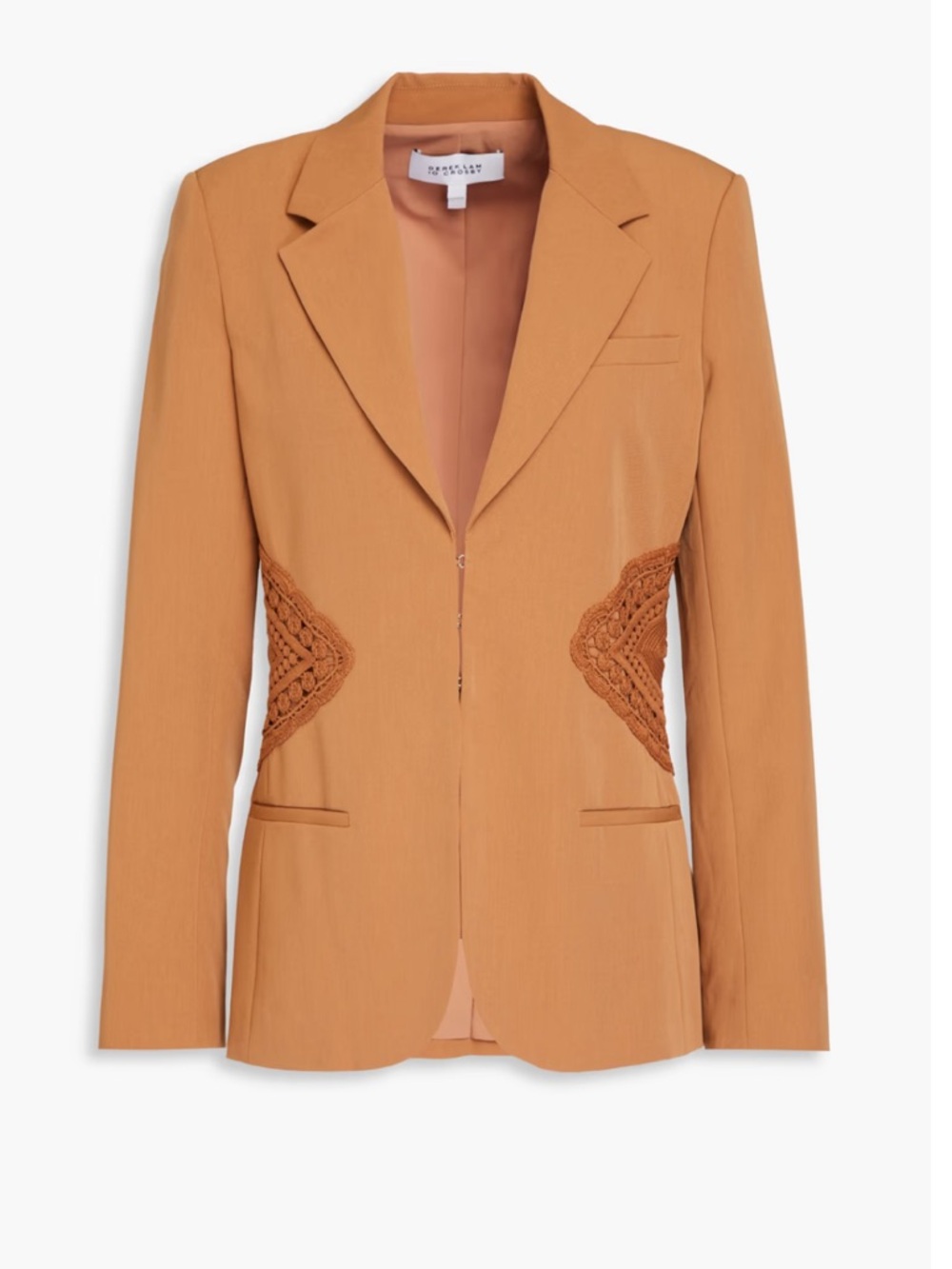 10 Crosby Derek Lam Crochet Trimmed Twill blazer jacket 4 NEW $350